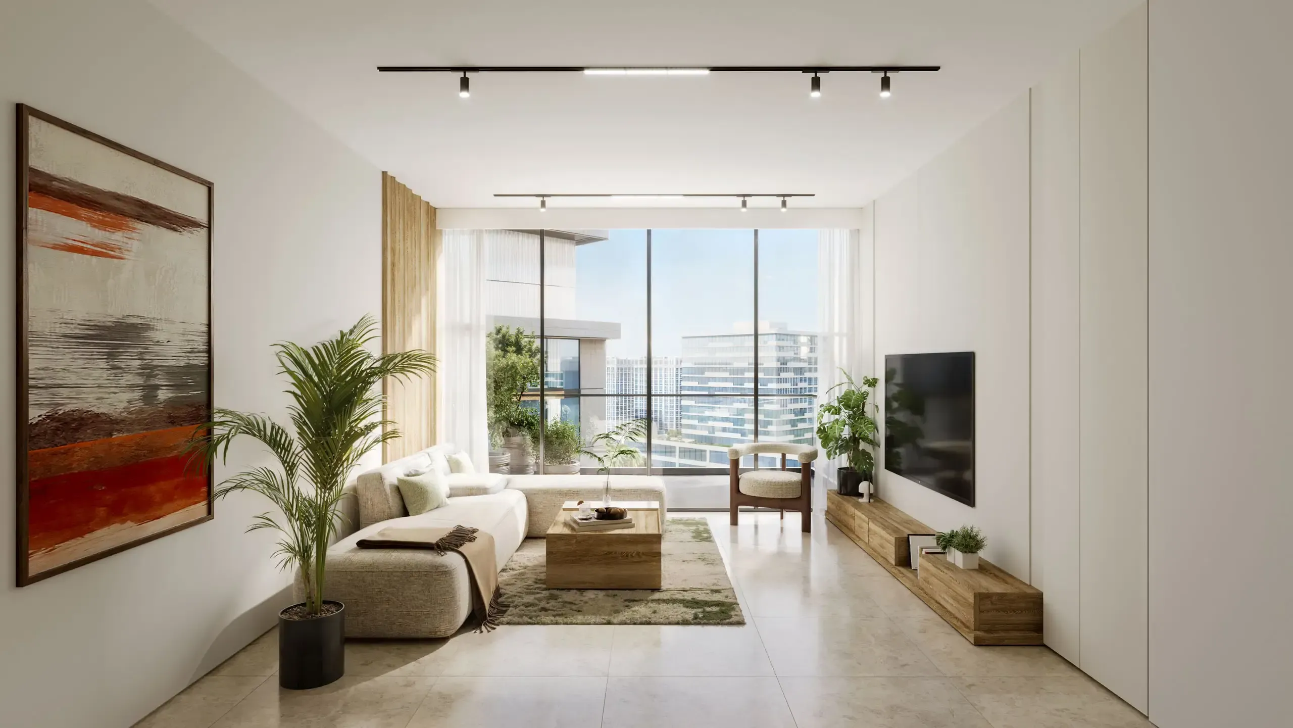 Al Hamra Greens 1 BD Living.webp