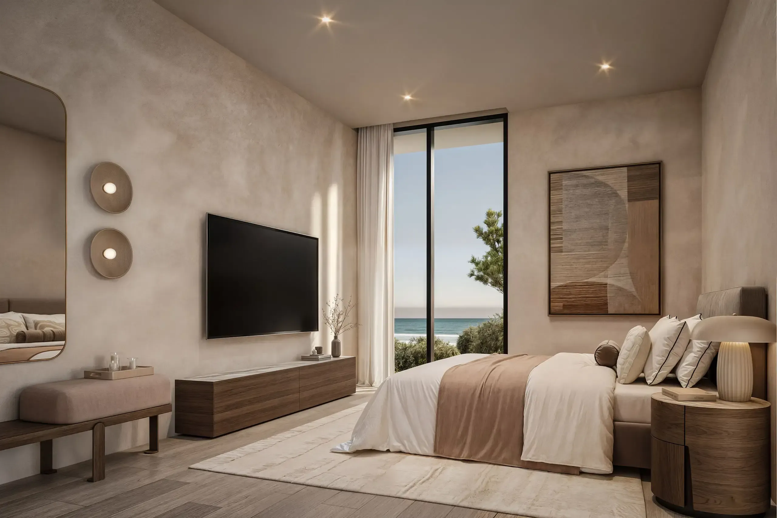 Mirasol 1br chalet Bedroom water front- bedroom.webp