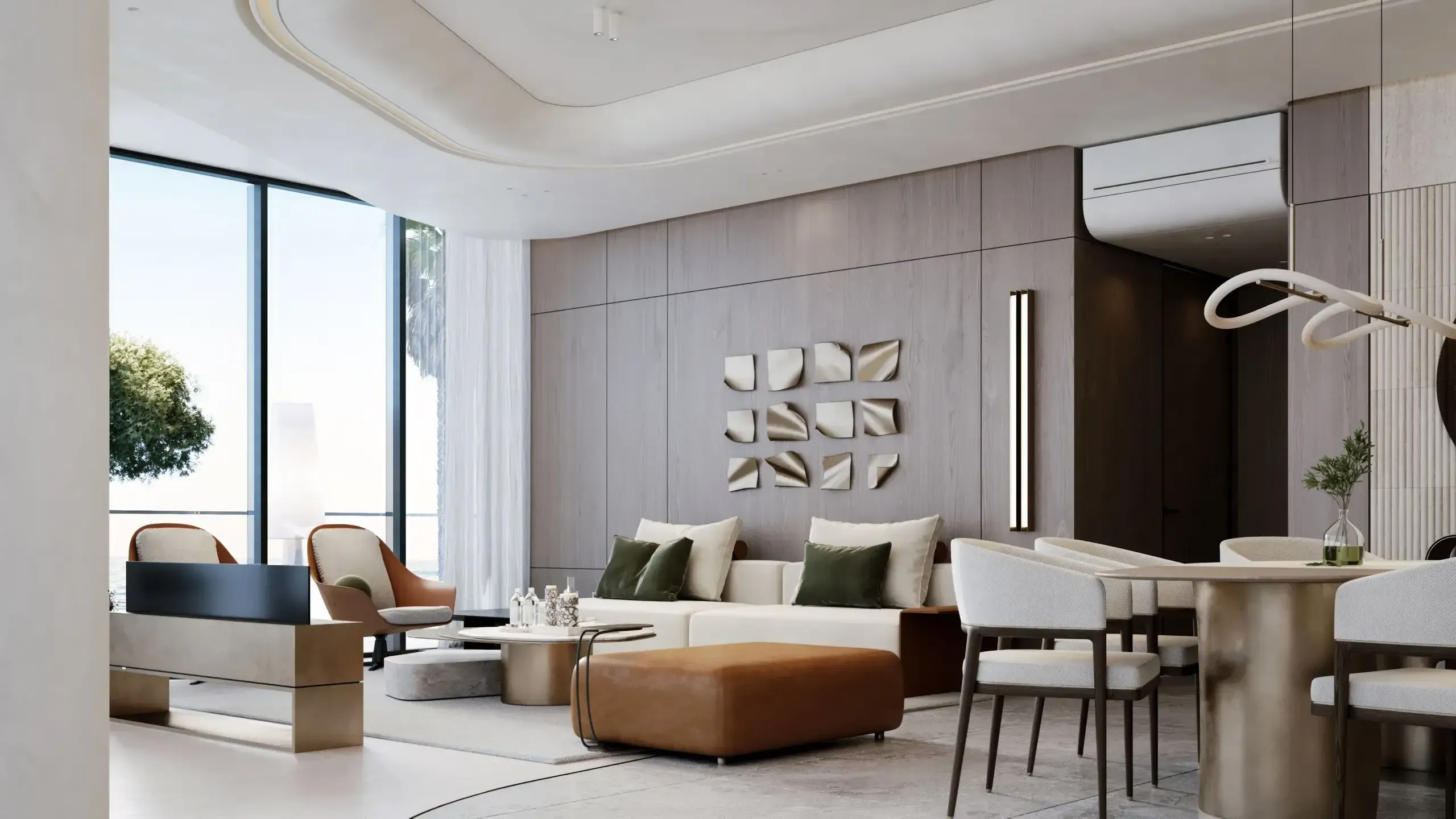 Quattro 3BR Penthouse Dining & Living.webp