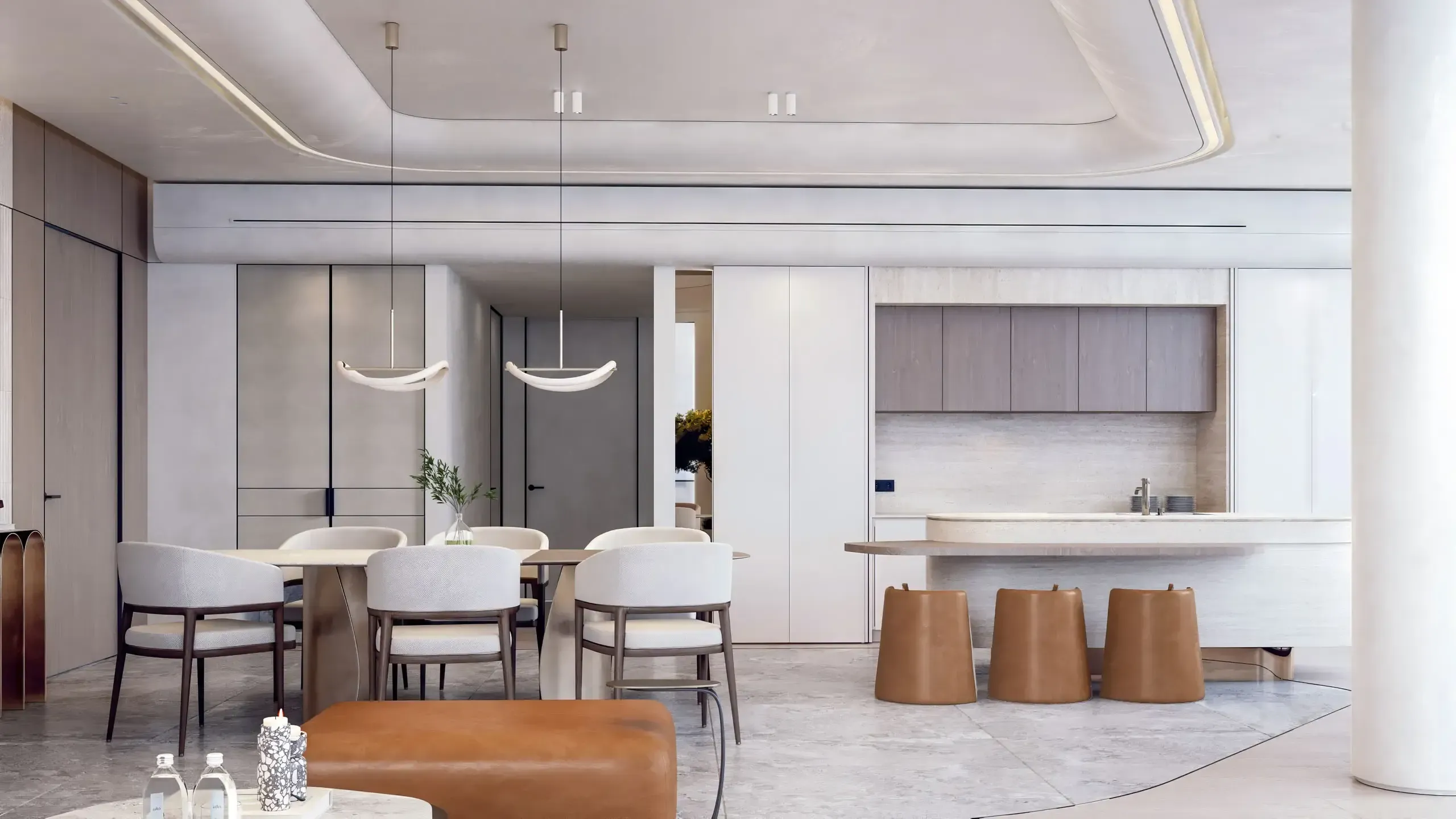 Quattro 3BR penthouse dining and kitchen .webp